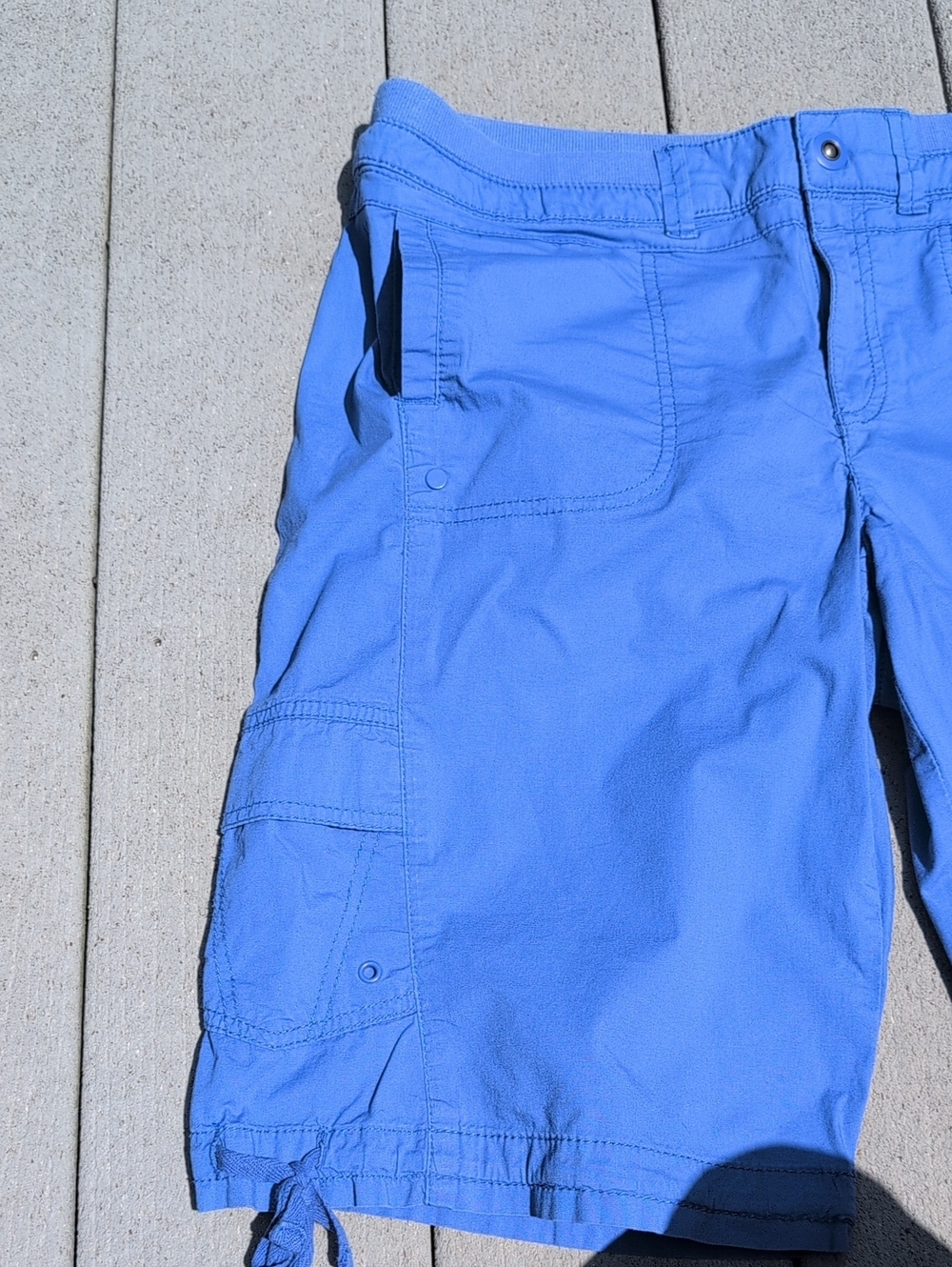 Khakis & Company Blue Bermuda Cargo Shorts | Kahkis & Co Bermuda Shorts - Picture 3 of 9